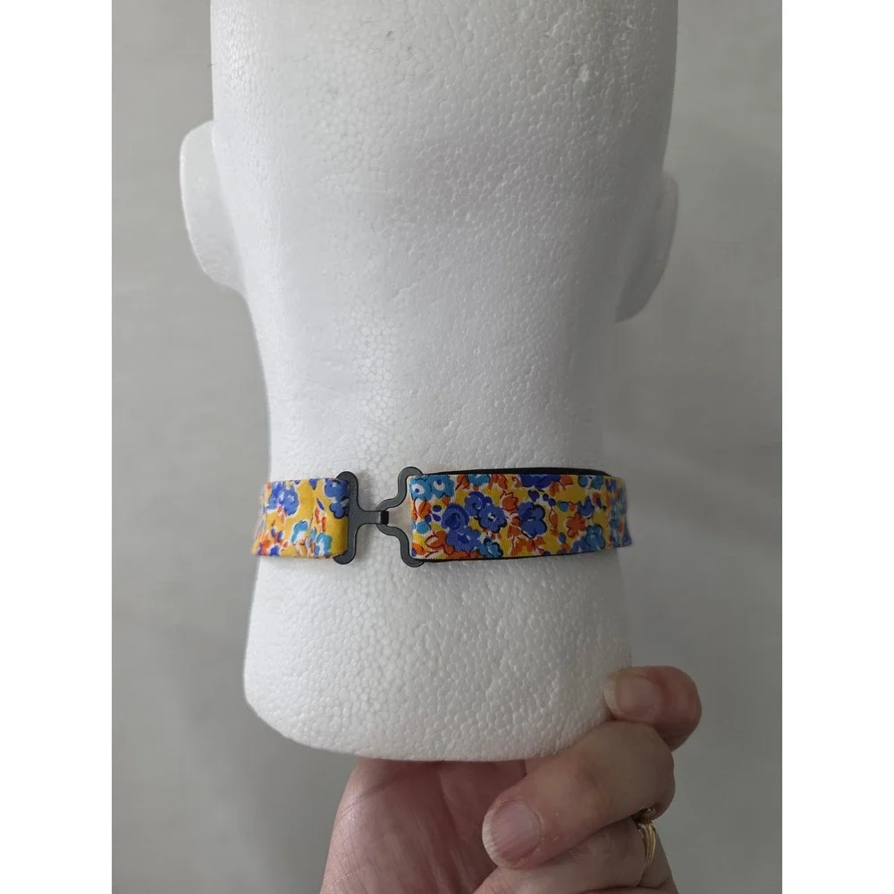 Saddlebred Bow Tie Men One Size Yellow Floral Silk Pre-Tied Adjustable 4.5